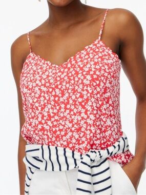 J.Crew Factory- Floral Scalloped Blouse